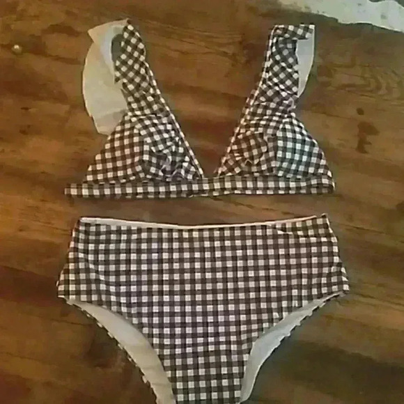 Check printed bikini - Picture 1 of 3